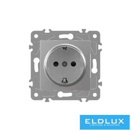 ELDLUX ELDGROUND 2P+F konnektor gyerekvédelemmel ezüst csavaros