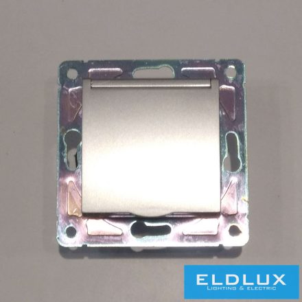 ELDLUX ELDGROUND 2P+F konnektor gyerekvédelemmel csapfedéllel ezüst csavaros