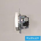 ELDGROUND 2P+F konnektor gyerekvédelemmel csapfedéllel Ezüst