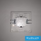 ELDGROUND 2P+F konnektor gyerekvédelemmel csapfedéllel Ezüst IP44