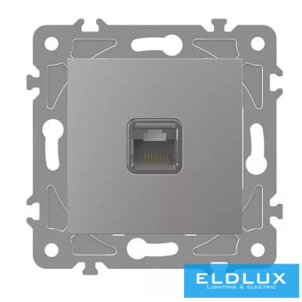 ELDLUX ELDGROUND RJ45 Cat.6 UTP aljzat Ezüst