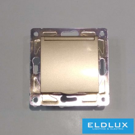 ELDLUX ELDGROUND 2P+F konnektor gyerekvédelemmel csapfedéllel arany csavaros