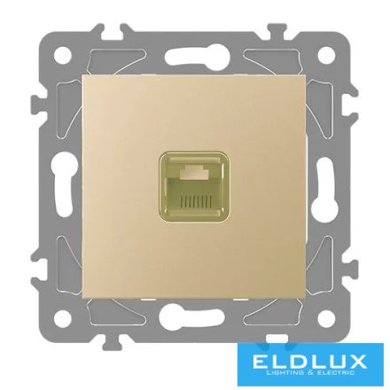 ELDLUX ELDGROUND 1×RJ45 Cat.6 UTP aljzat Arany