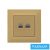 ELDLUX ELDGROUND RJ11 TEL + RJ45 Cat.5e UTP aljzat arany