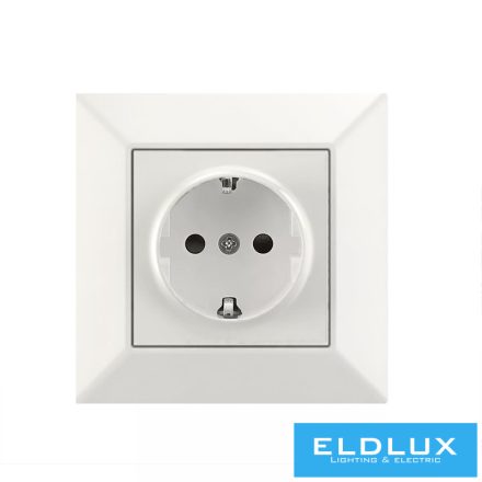 ELDLUX ELDGROUND 2P+F konnektor gyerekvédelemmel fehér rugós