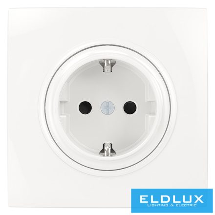 ELDLUX ELDELIN 2P+F konnektor gyerekvédelemmel fehér rugós