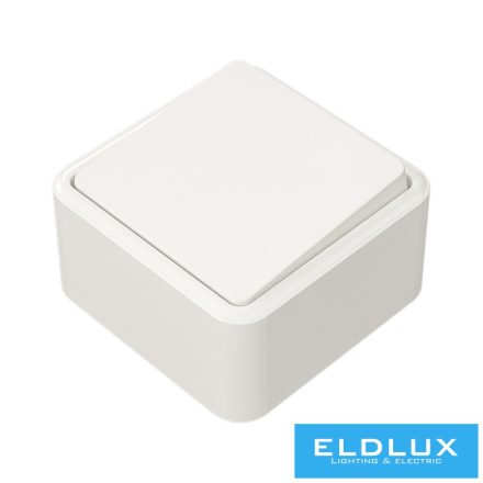 ELDLUX ELDIMPRESS falon kívüli Egypólusú kapcsoló (101) fehér IP20