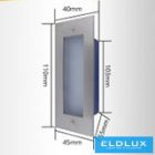 UNIVERSO Lábazati süllyesztett LED lámpatest 2.5w 150lm 4000k 120° IP65 alumínium 110x45mm