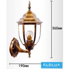 UNIVERSO Kültéri fali lámpa 1xE27 Max.60W IP55 bronz D190x365mm