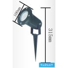 UNIVERSO Kerti spotlámpa 1xGU10 Max.60w IP65 fekete 315x100mm