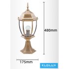 UNIVERSO Kültéri kerti lámpa 1xE27 Max.60W IP55 bronz D175x480mm