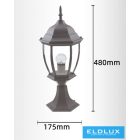 UNIVERSO Kültéri kerti lámpa 1xE27 Max.60W IP55 szürke D175x480mm