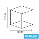 UNIVERSO fali lámpa LED 12w 1000lm 6500k IP55 100×100×100mm szürke