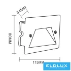 UNIVERSO Lábazati süllyesztett LED lámpa PIR-vel 3w 150lm 6500k IP65 szürke 115x80x34mm