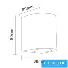 UNIVERSO fali lámpa 1×GU10 IP65 68×80×80mm fehér