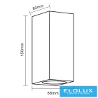 UNIVERSO fali lámpa 2×GU10 IP65 68×80×150mm fehér