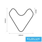 UNIVERSO fali lámpa LED 12w 1000lm 3000k IP65 200×170×88mm szürke