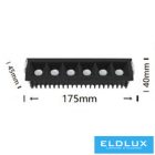 UNIVERSO süllyesztett spot lámpa 12W 1000lm 4000k 34° IP20 175mm fekete