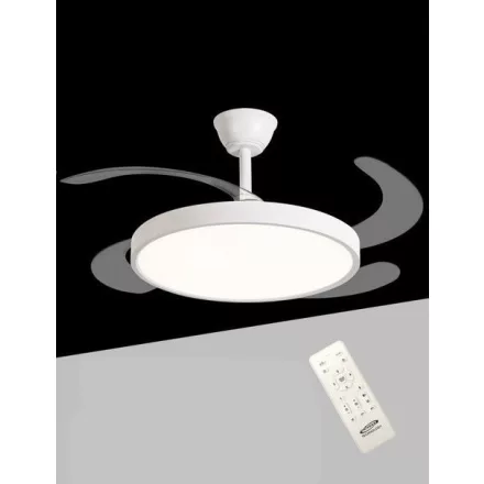 UNIVERSO Ventilátoros lámpa LED 40w 2445lm CCT. DC:30W D1070 x 370mm fehér