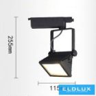 UNIVERSO Egyfázisú sínhez lámpa 30w 2700lm 3000k Ra≥90 90° fekete