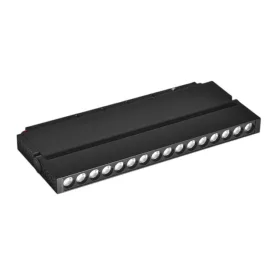   UNIVERSO Mágneses sínbe szerelhető spot Lámpa állítható DC:48V 15w 1520lm CCT.kap RA90 IP20 Fekete 305x45x24mm