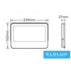 UNIVERSO LED reflektor 100w 9800lm CCT.kap 120° 239x162x27mm IP66 Szürke 3év