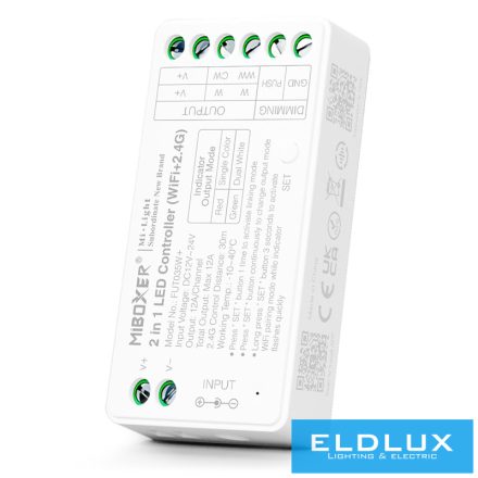 MIBOXER 2in1 WiFi + RF 2.4G SIMA/CCT LED Szalaghoz Vezérlő DC:12-24V Max:12A