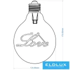 UNIVERSO Filamentes design LED izzó - Love G125 4w 320lm 2500k D125x175mm