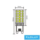 UNIVERSO LED izzó dimmelhető G9 4W 400lm 6500K CRI≥80 Ø16x50mm