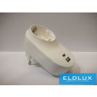 ELDLUX Elosztó 1x type F + 1x USB type A + 1x USB type-C IP20