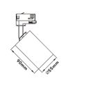 UNIVERSO Háromfázisú sínes spotlámpa 1xGU10 Max.20w IP20 Fekete D55x90mm 5év
