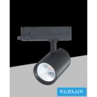 UNIVERSO Háromfázisú sínhez spotlámpa 30w 3250lm 3000k Ra90 38° IP20 Fekete D75x120mm 5év