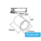 UNIVERSO Háromfázisú sínhez spotlámpa 30w 3250lm 4000k 38° RA90 IP20 fekete 5év