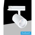 UNIVERSO Háromfázisú sínhez spotlámpa 40w 4650lm 4000k Ra90 38° IP20 Fehér D90x128mm 5év