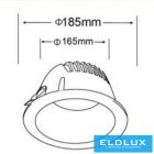 UNIVERSO mélysugárzó 30w 3000lm 6500k CRI≥80 60° kivágásØ165 fehér