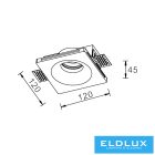 UNIVERSO Gipsz süllyesztett spot lámpatest 1xGU10 120x120x45mm IP20 fehér