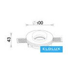 UNIVERSO Gipsz süllyesztett spot lámpatest 1xGU10 Max.35w D100x43mm IP20 fehér