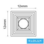 UNIVERSO Gipsz süllyesztett spot lámpatest 1xGU10 124x124x52mm IP20 fehér 