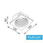 UNIVERSO Gipsz süllyesztett spot lámpatest 1xGU10 120x120x60mm IP20 fehér 