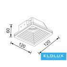 UNIVERSO Gipsz süllyesztett spot lámpatest 1xGU10 120x120x60mm IP20 fehér 