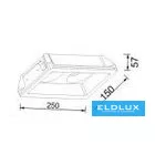 UNIVERSO Gipsz süllyesztett spot lámpatest 2xGU10 Max.35w 250x150x57mm IP20 fehér