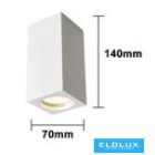 UNIVERSO Gipsz mennyezeti lámpa 1xGU10 Max.35w 70x70x140mm IP20 fehér