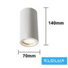 UNIVERSO Gipsz mennyezeti lámpa 1xGU10 Max.35w D70x140mm IP20 fehér