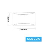 UNIVERSO Gipsz fali lámpa 1xG9 Max.25w 200x120x85mm IP20 fehér