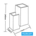 UNIVERSO Gipsz fali lámpa 3xG9 170x100x240mm IP20 fehér