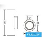 UNIVERSO Gipsz fali lámpa 2xGU10 250x75x100mm IP20 fehér 