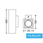 UNIVERSO Gipsz fali lámpa 2xGU10 250x75x100mm IP20 fehér