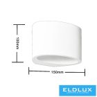 UNIVERSO Gipsz fali lámpa 1xG9 150x120x100mm IP20 fehér 