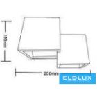 UNIVERSO Gipsz fali lámpa 2xG9 200x150mm IP20 fehér