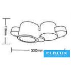 UNIVERSO Gipsz fali lámpa 2xG9 330x110mm IP20 fehér